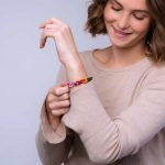 Bratara colorata curcubeu cu inchizatoare din argint X Jewellery