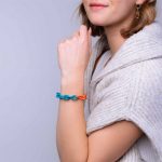 bratara turcoaz cu piersica X Jewellery
