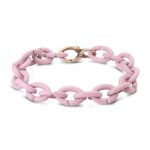 bratara roz pastel cu inchizatoare din bronz