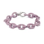 Bratara violet pastel cu inchizatoare din argint