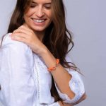 Bratara culoarea caisei cu inchizatoare din bronz