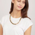 colier kaki cu linkuri din bronz X Jewellery