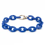 Bratara albastru cobalt X Jewellery cu inchizatoare din bronz