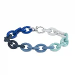 Bratara X Jewellery in nuante de albastru cu inchizatoare din argint