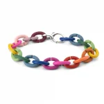 Bratara Curcubeu X Jewellery cu inchizatoare din argint