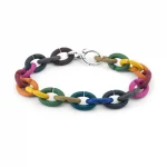 Bratara Curcubeu in nuante inchise X Jewellery cu inchizatoare din argint