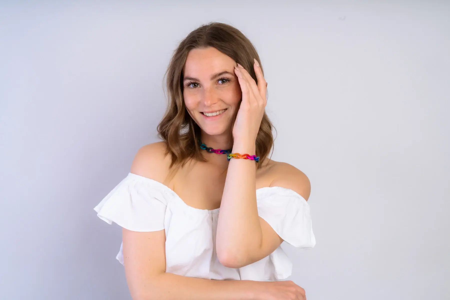 Choker si bratara Rainbow